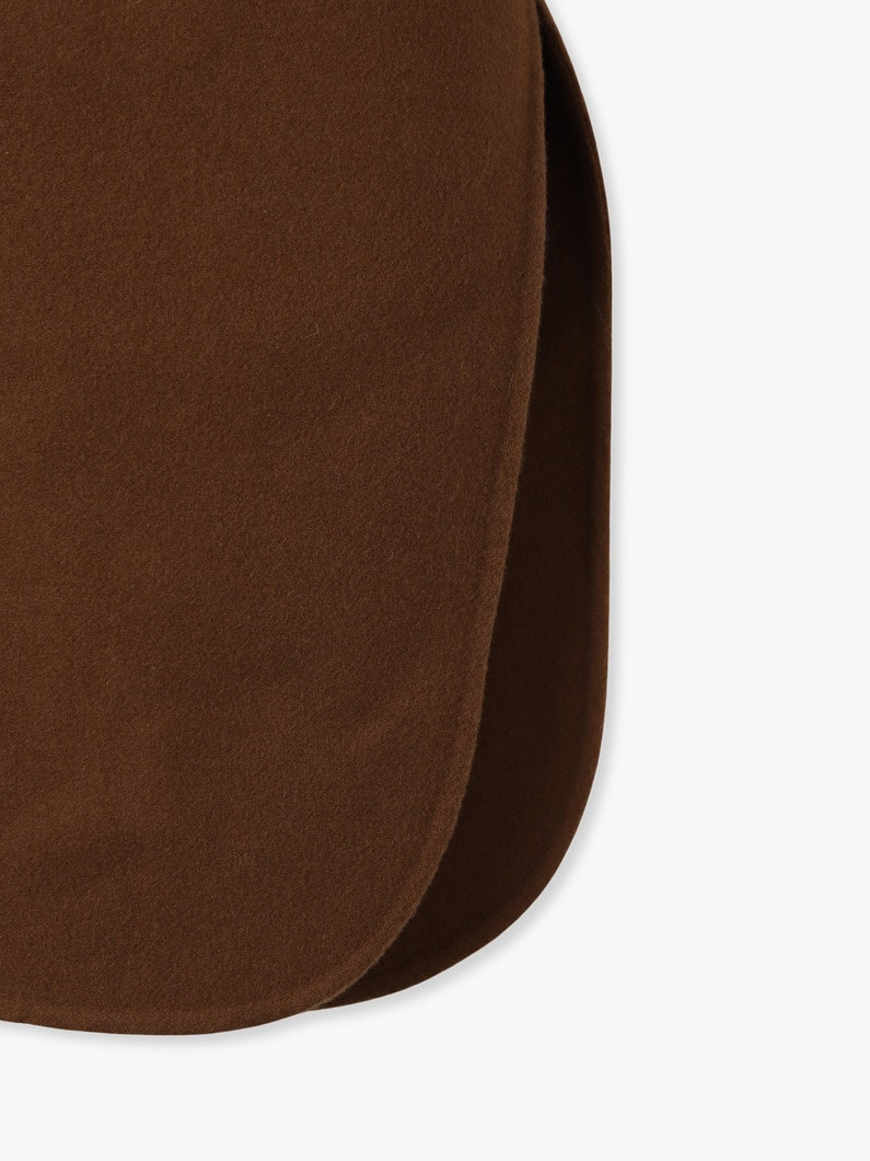 ジロンラムメルトン ステンカラー ミドルコート（ブラウン）（プレオーダー） 詳細画像 brown 4