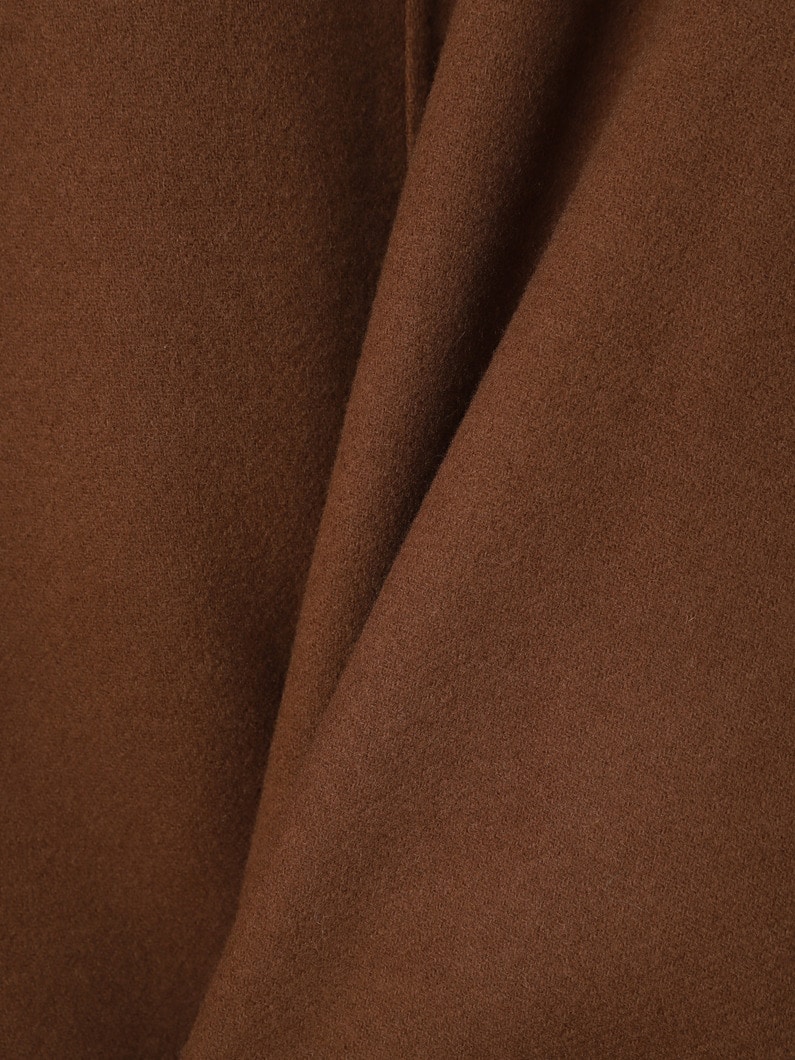 ジロンラムメルトン ステンカラー ミドルコート（ブラウン）（プレオーダー） 詳細画像 brown 6