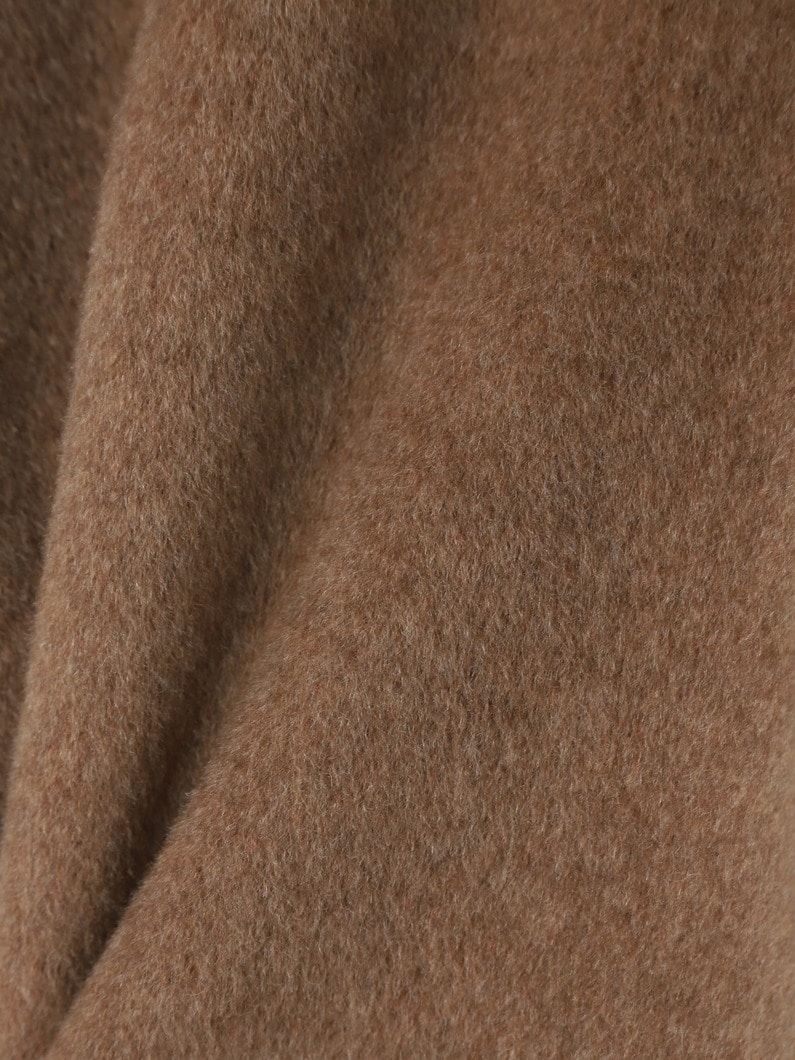 カシミアリバー ノーカラー ロングコート 詳細画像 beige 4