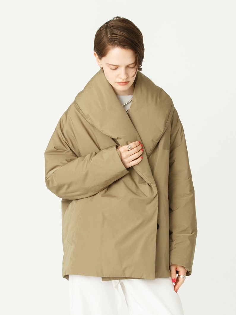 フォルムダウン ショールカラー コート（ベージュ）（プレオーダー） 詳細画像 beige 4