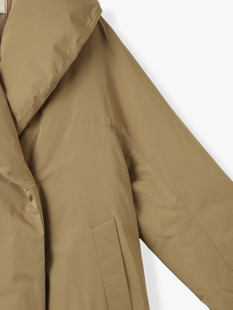 フォルムダウン ショールカラー ミドルコート（ベージュ）（プレオーダー） 詳細画像 beige 2
