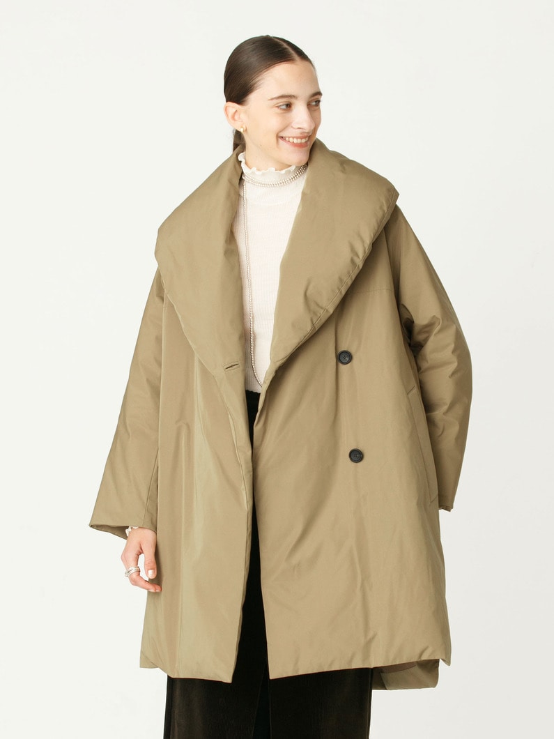 フォルムダウン ショールカラー ミドルコート（ベージュ）（プレオーダー） 詳細画像 beige 1