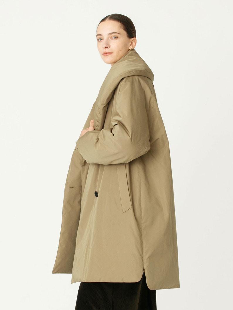 フォルムダウン ショールカラー ミドルコート（ベージュ）（プレオーダー） 詳細画像 beige 2