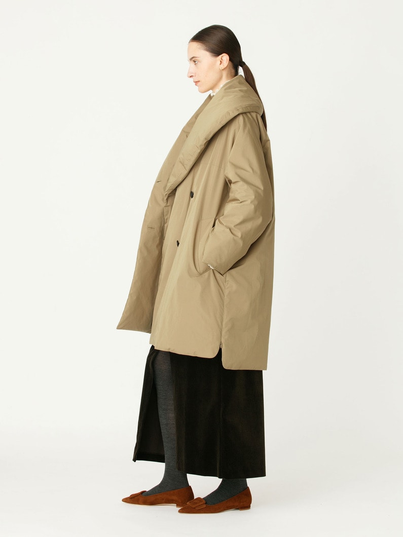 フォルムダウン ショールカラー ミドルコート（ベージュ）（プレオーダー） 詳細画像 beige 5