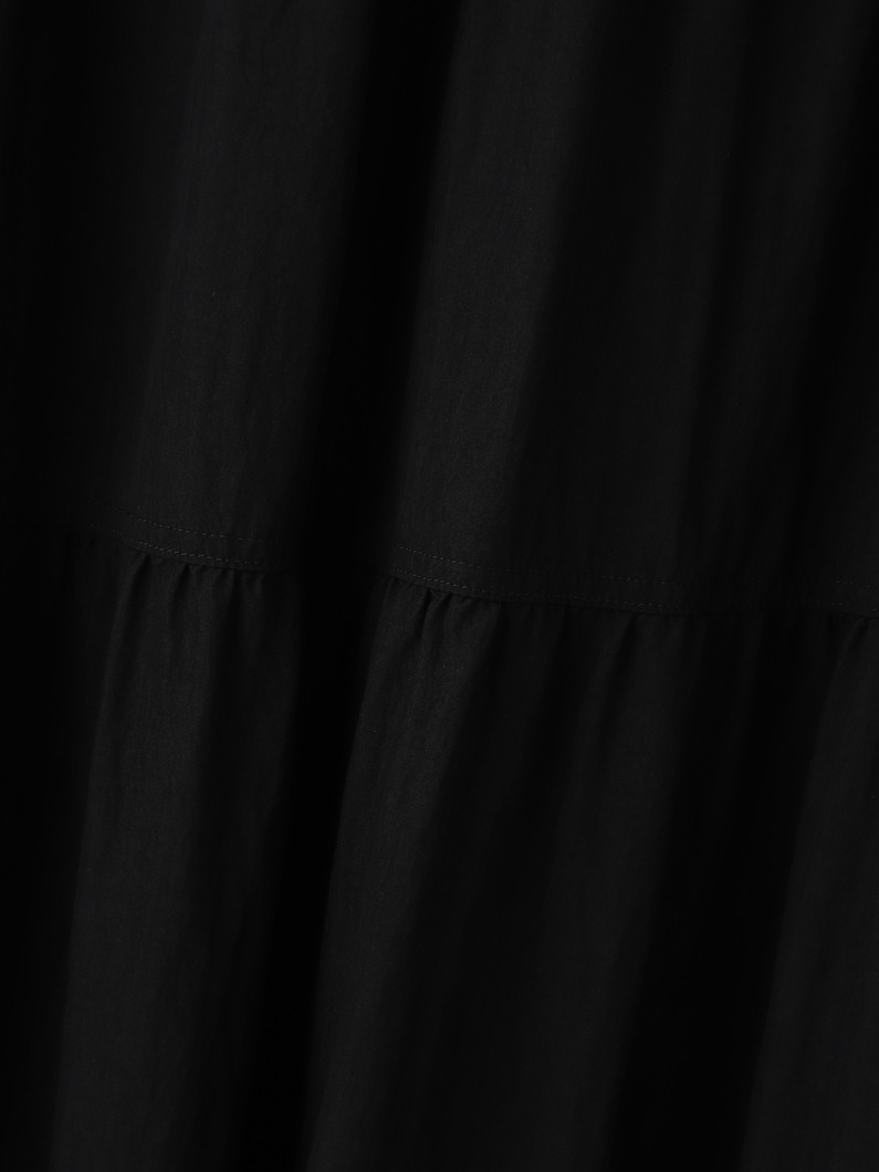 ティアード ビスコース Vネック ドレス 詳細画像 black 4