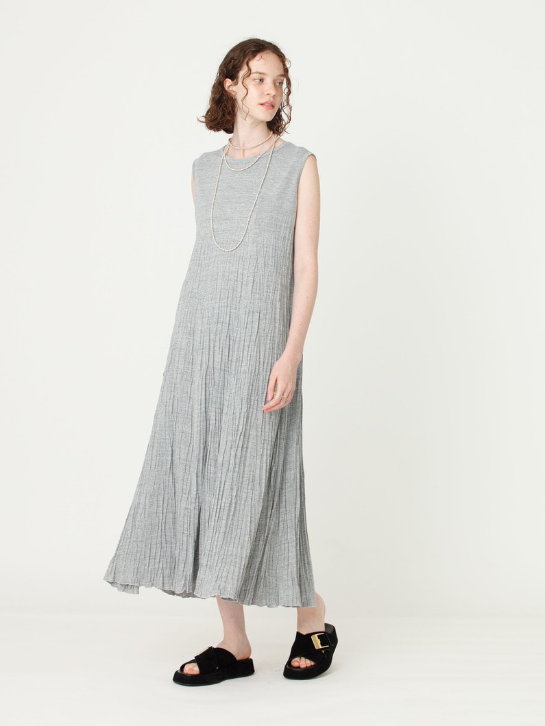 リンクルドレス（レッド/トップグレー/チャコールグレー） 詳細画像 top gray 1