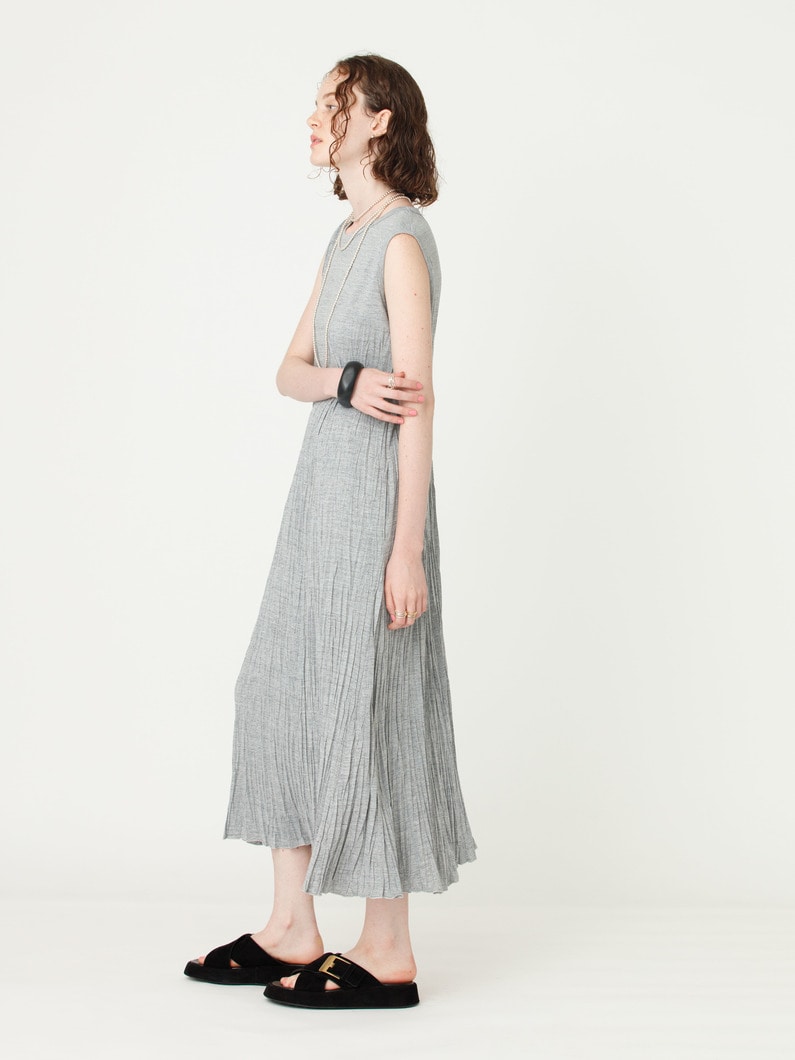 リンクルドレス（レッド/トップグレー/チャコールグレー） 詳細画像 top gray 2