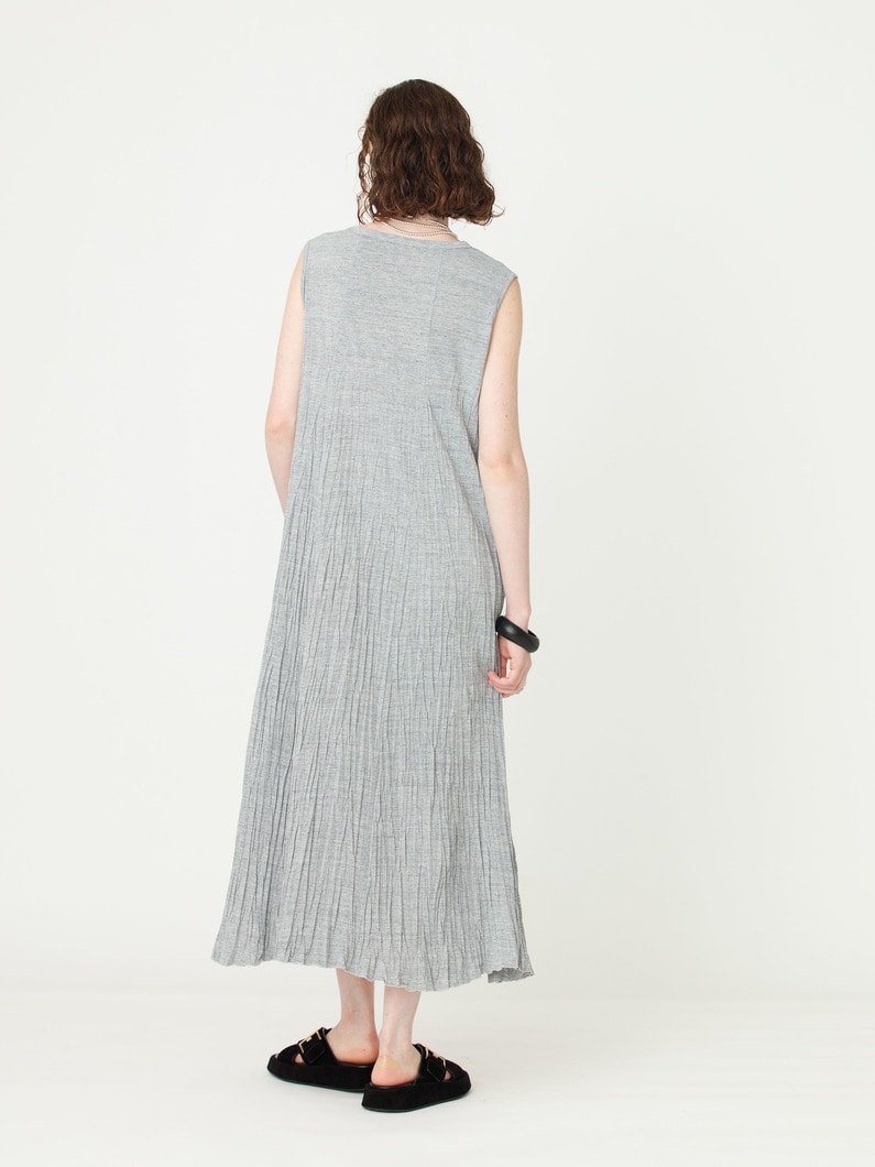 リンクルドレス（レッド/トップグレー/チャコールグレー） 詳細画像 top gray 3