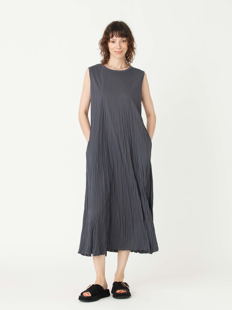 リンクルドレス（レッド/トップグレー/チャコールグレー） 詳細画像 charcoal gray 3