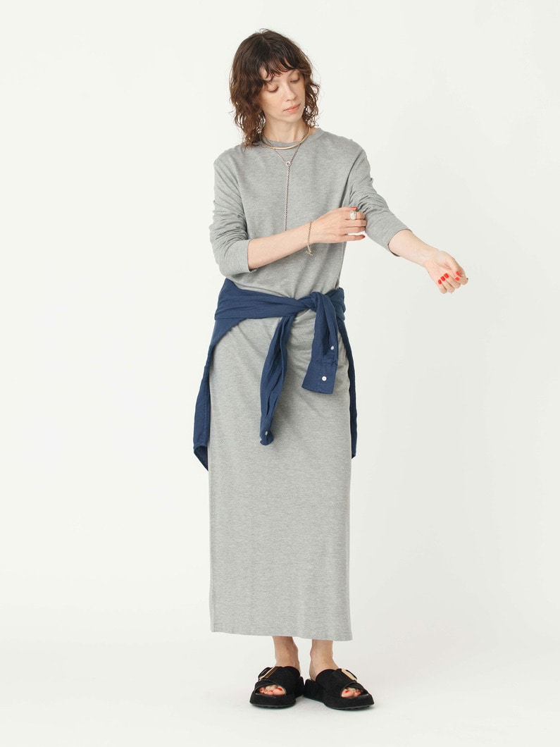 テンセル カットソー ドレス 詳細画像 gray 2