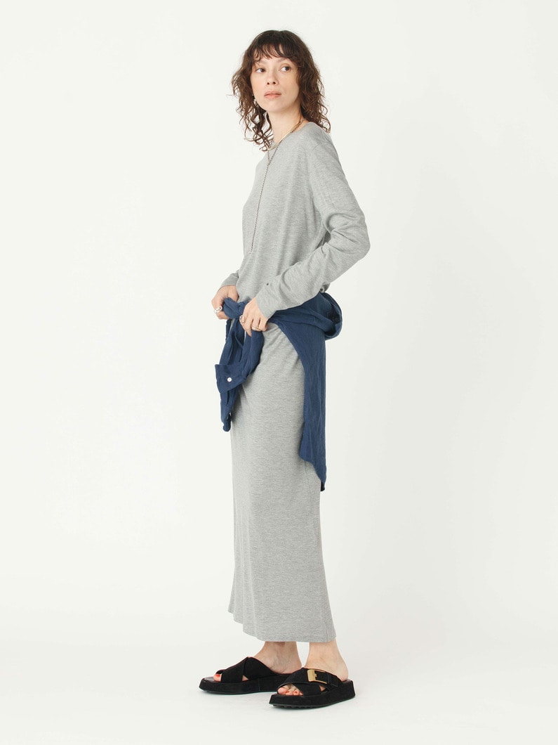 テンセル カットソー ドレス 詳細画像 gray 3