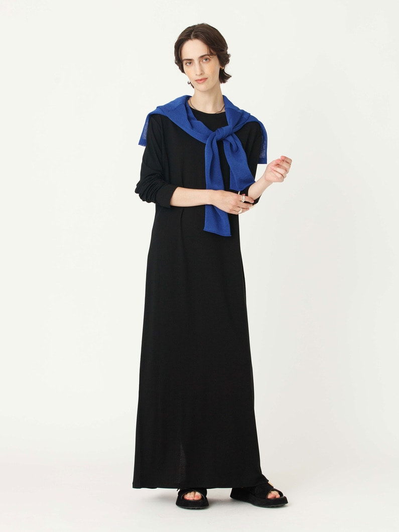 テンセル カットソー ドレス 詳細画像 black