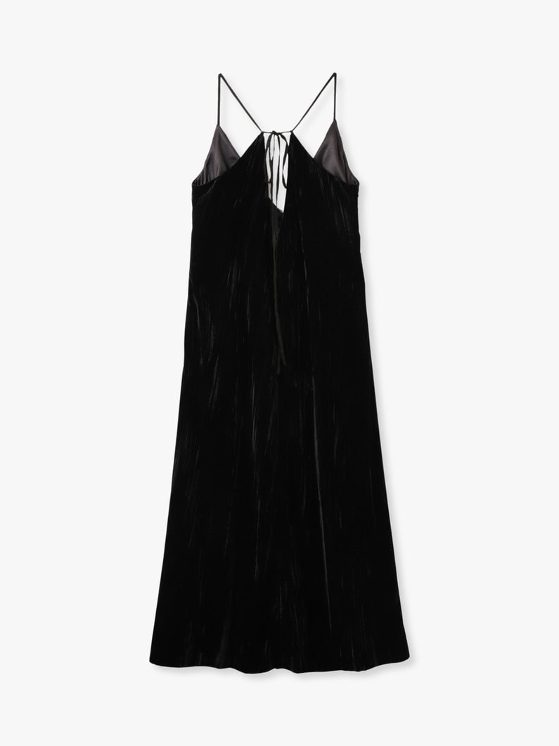 ベルベット プリーツ キャミソール ドレス 詳細画像 black 1