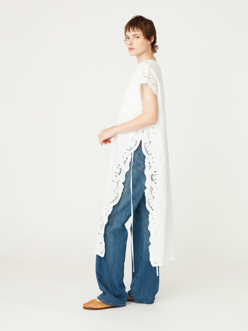 カットワーク カフタンドレス 詳細画像 white 1