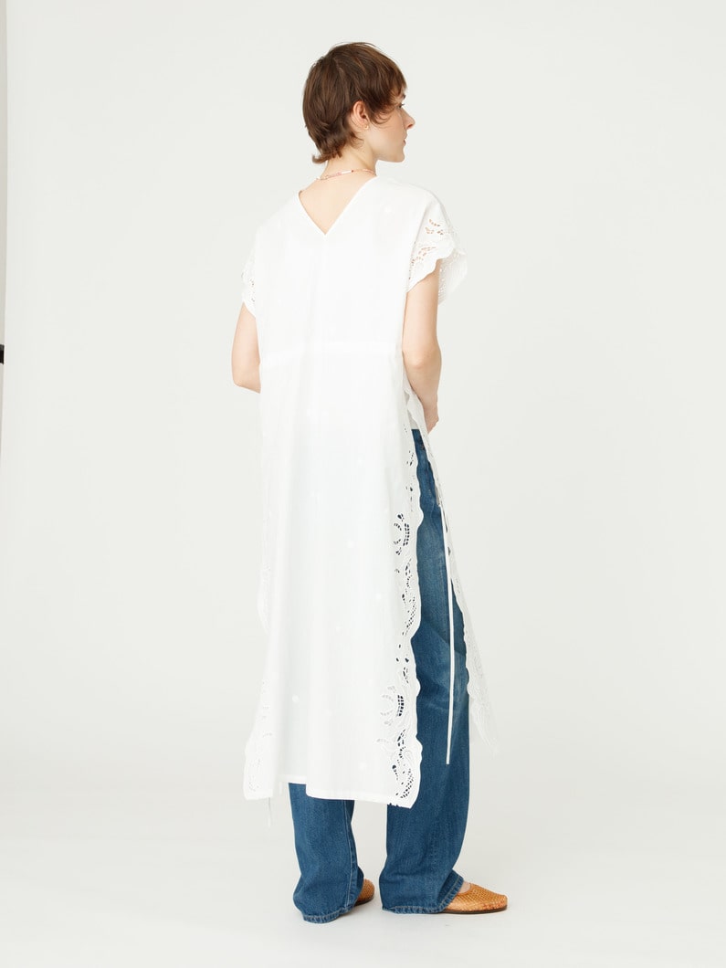 カットワーク カフタンドレス 詳細画像 white 3
