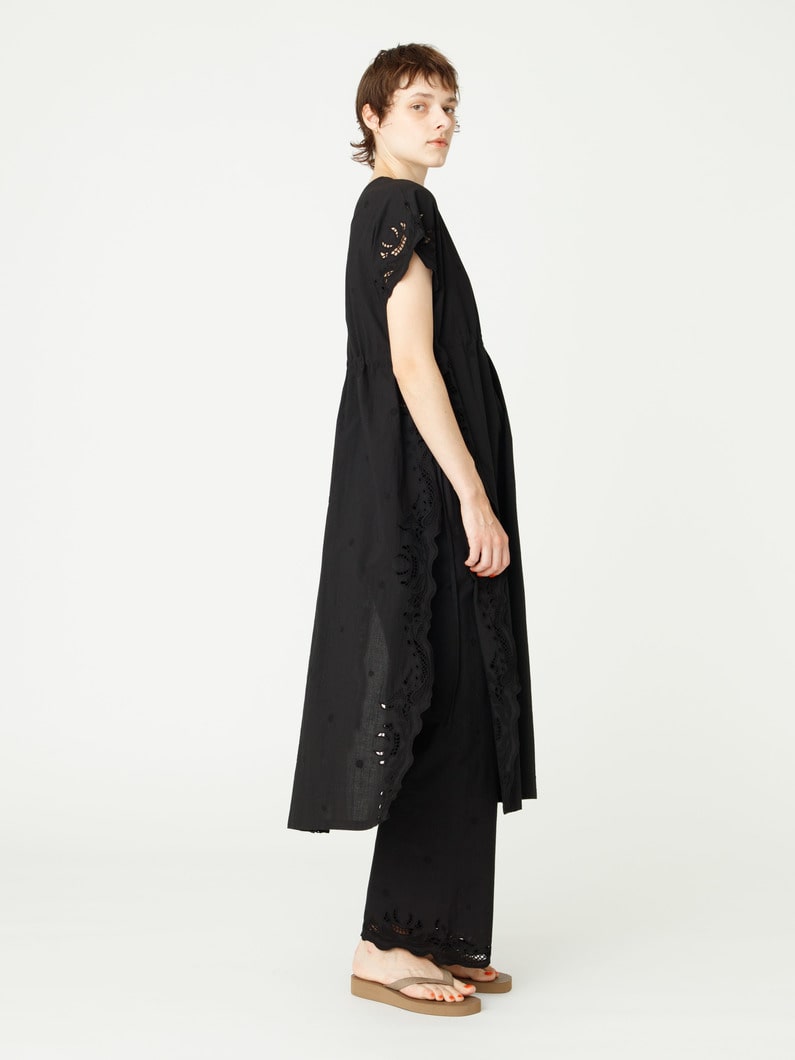 カットワーク カフタンドレス 詳細画像 black 3