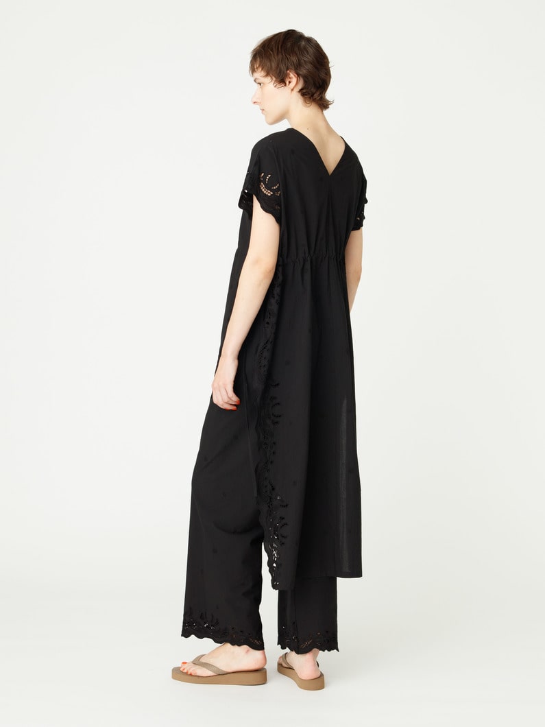 カットワーク カフタンドレス 詳細画像 black 4