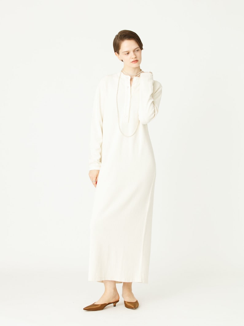 コットンシルク サーマル ドレス 詳細画像 ivory 2