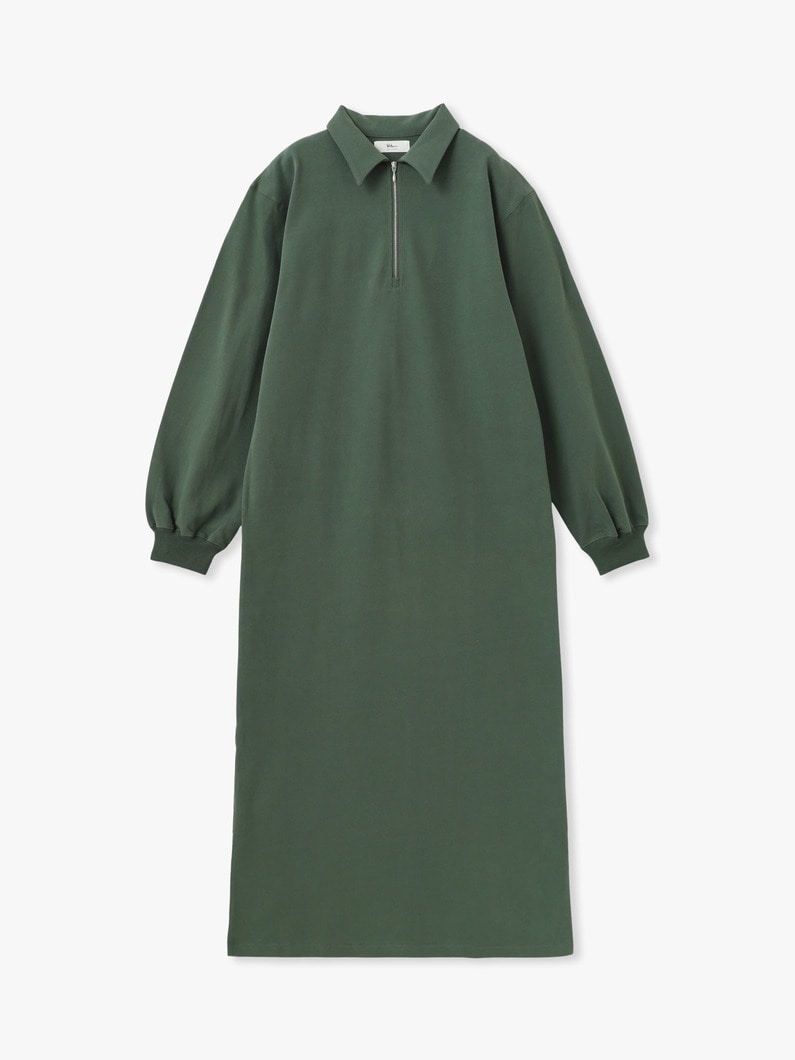 コットン ジャージー ギャザー ドレス 詳細画像 olive 3