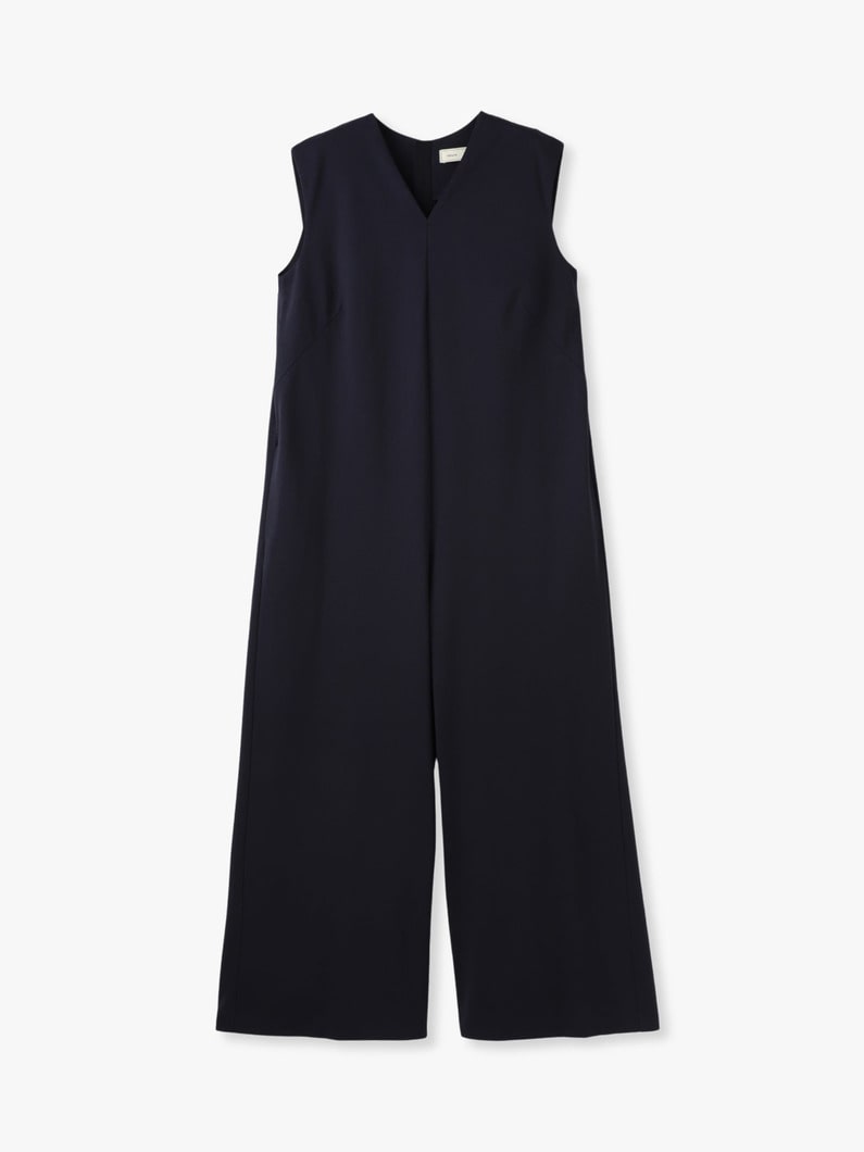 スーピマ コットン Vネック オールインワン 詳細画像 navy 6