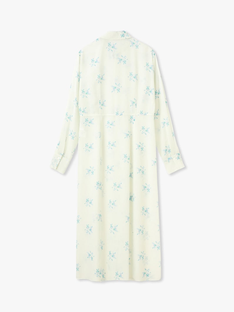 プリンテッド エアリー シルク ジョーゼット ドレス 詳細画像 ivory 1