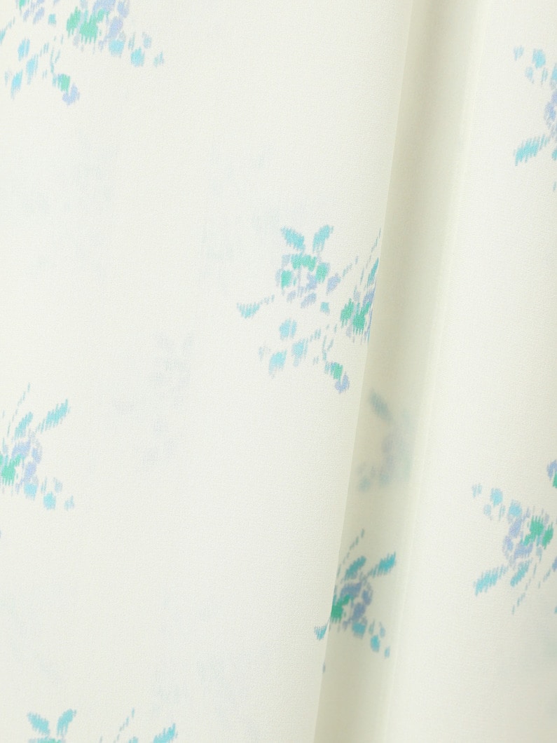 プリンテッド エアリー シルク ジョーゼット ドレス 詳細画像 ivory 3
