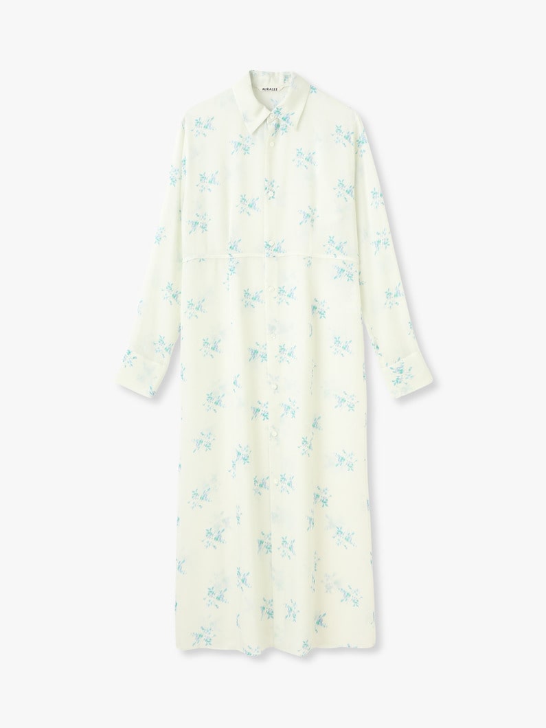 プリンテッド エアリー シルク ジョーゼット ドレス 詳細画像 ivory 1