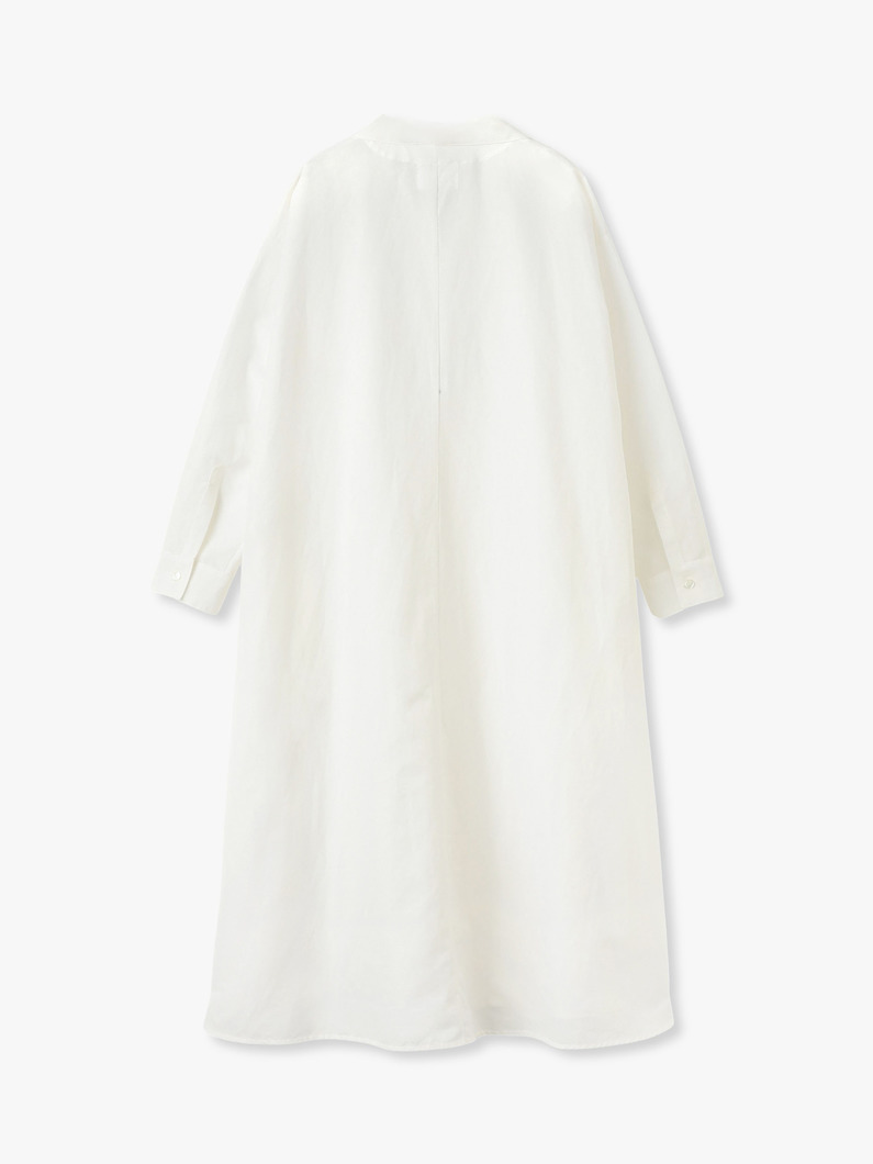 コットンリネン シャツドレス 詳細画像 white 1