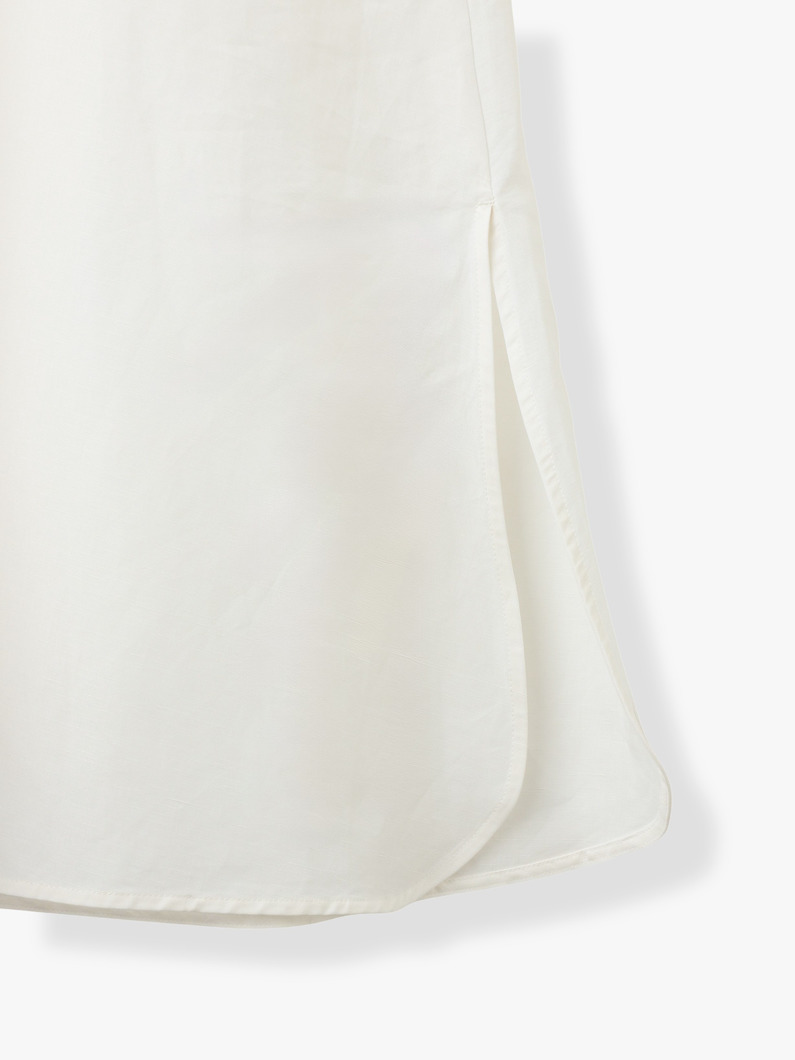 コットンリネン シャツドレス 詳細画像 white 4