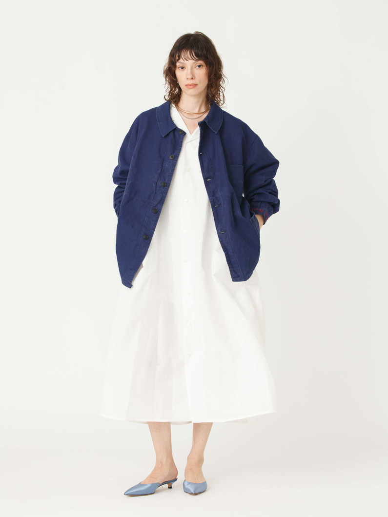 コットンリネン シャツドレス 詳細画像 white 5