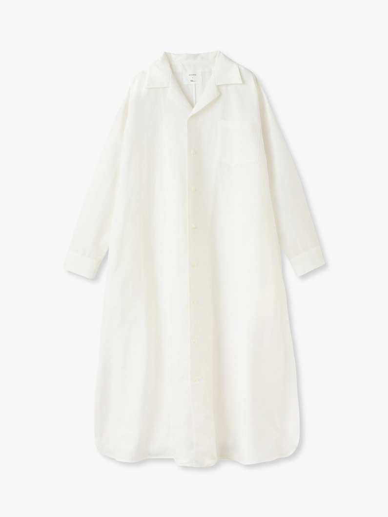 コットンリネン シャツドレス 詳細画像 white 6