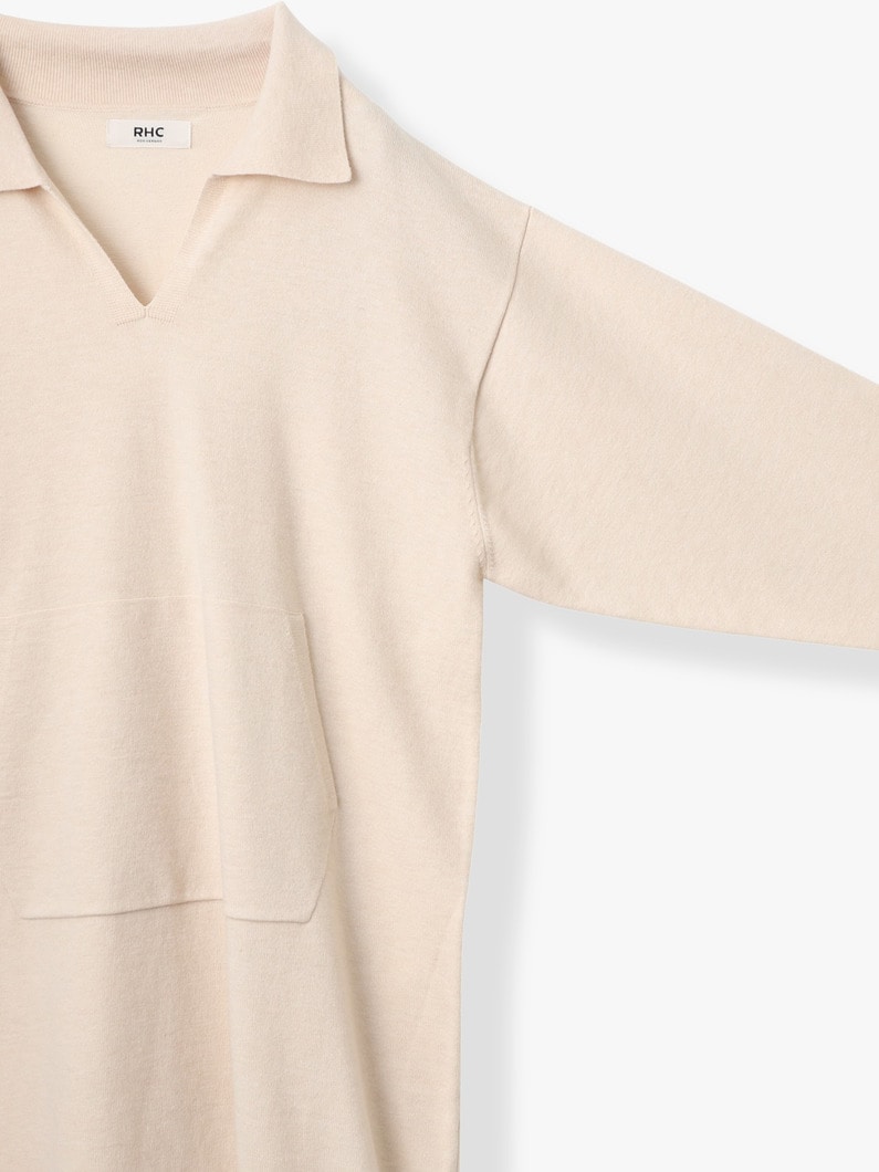 スキッパー ニット ドレス 詳細画像 beige 2