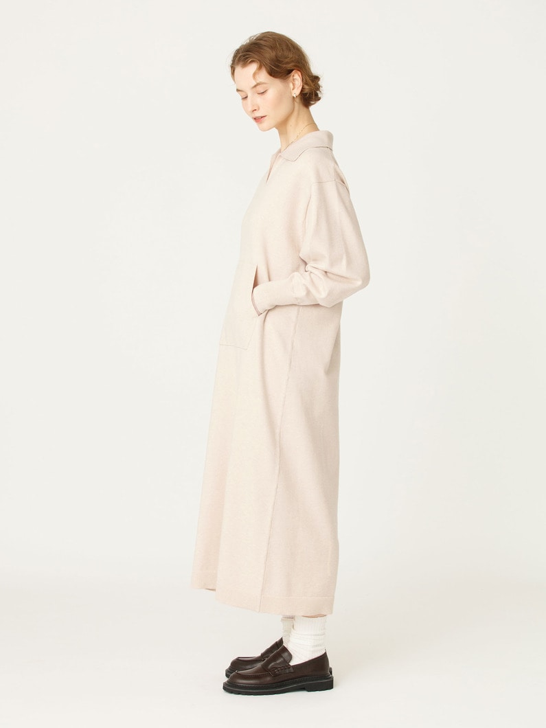 スキッパー ニット ドレス 詳細画像 beige 2