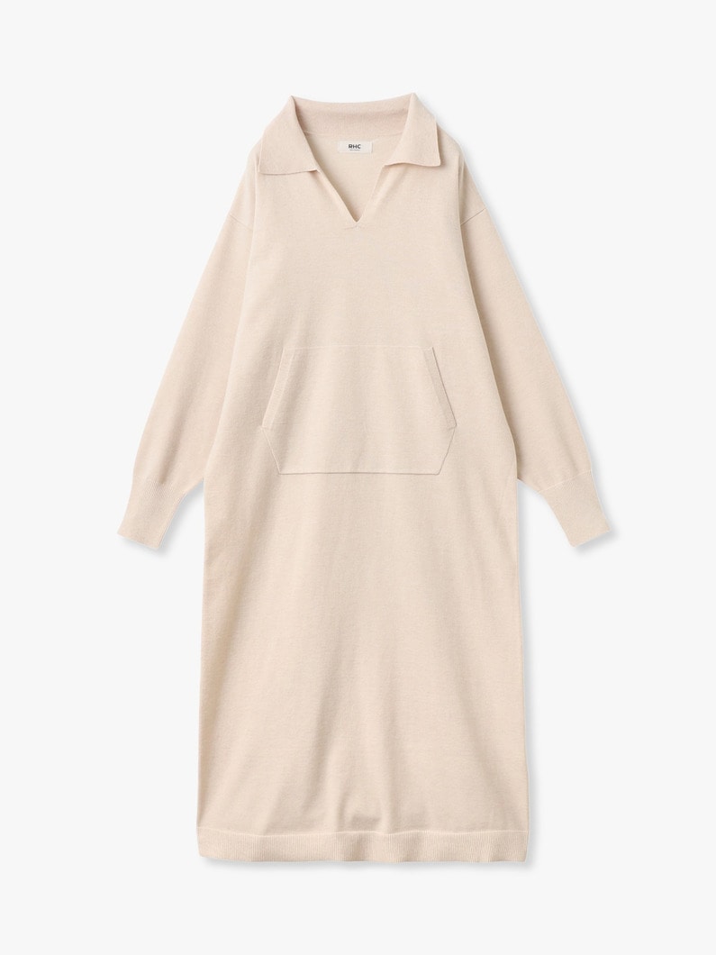 スキッパー ニット ドレス 詳細画像 beige 4