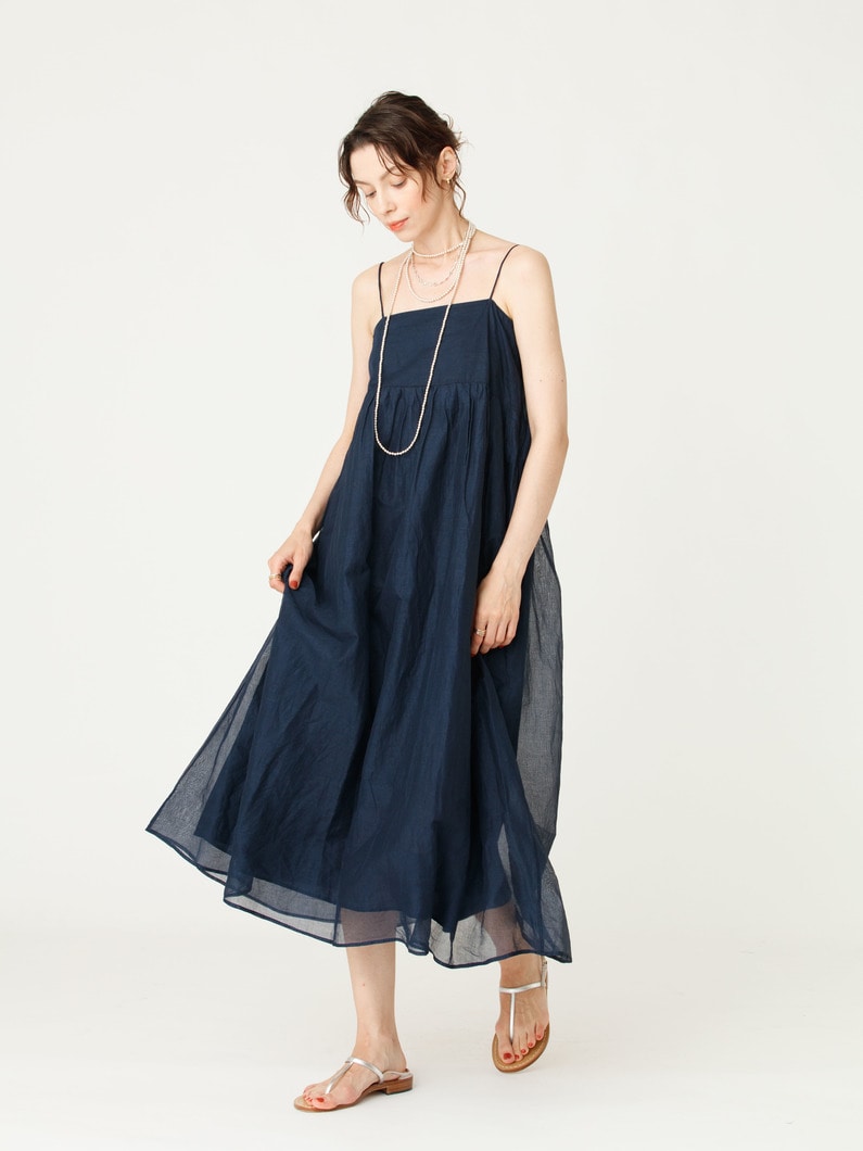 シアースターチド コットン 2WAY キャミソール ドレス 詳細画像 navy 2