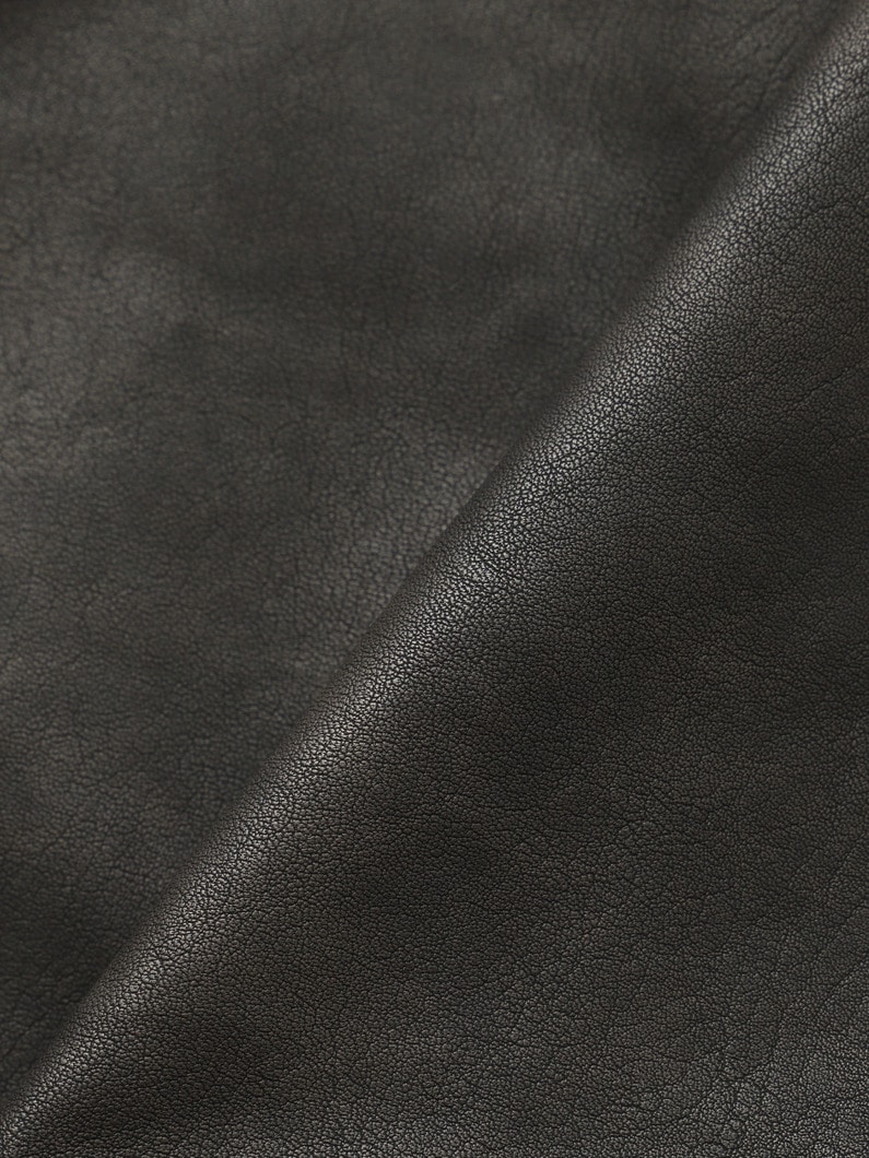 フェイクレザー オープンカラー ジャケット 詳細画像 brown 3