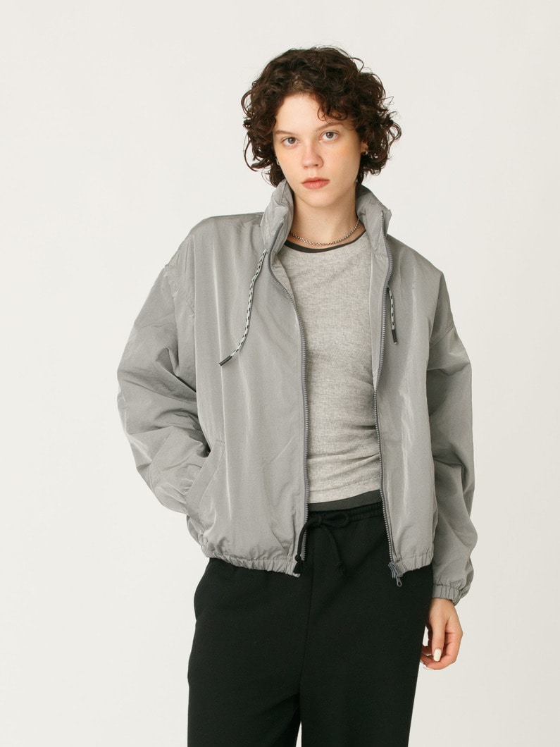 シャンブレー タフタ ジップアップ ブルゾン 詳細画像 gray 1