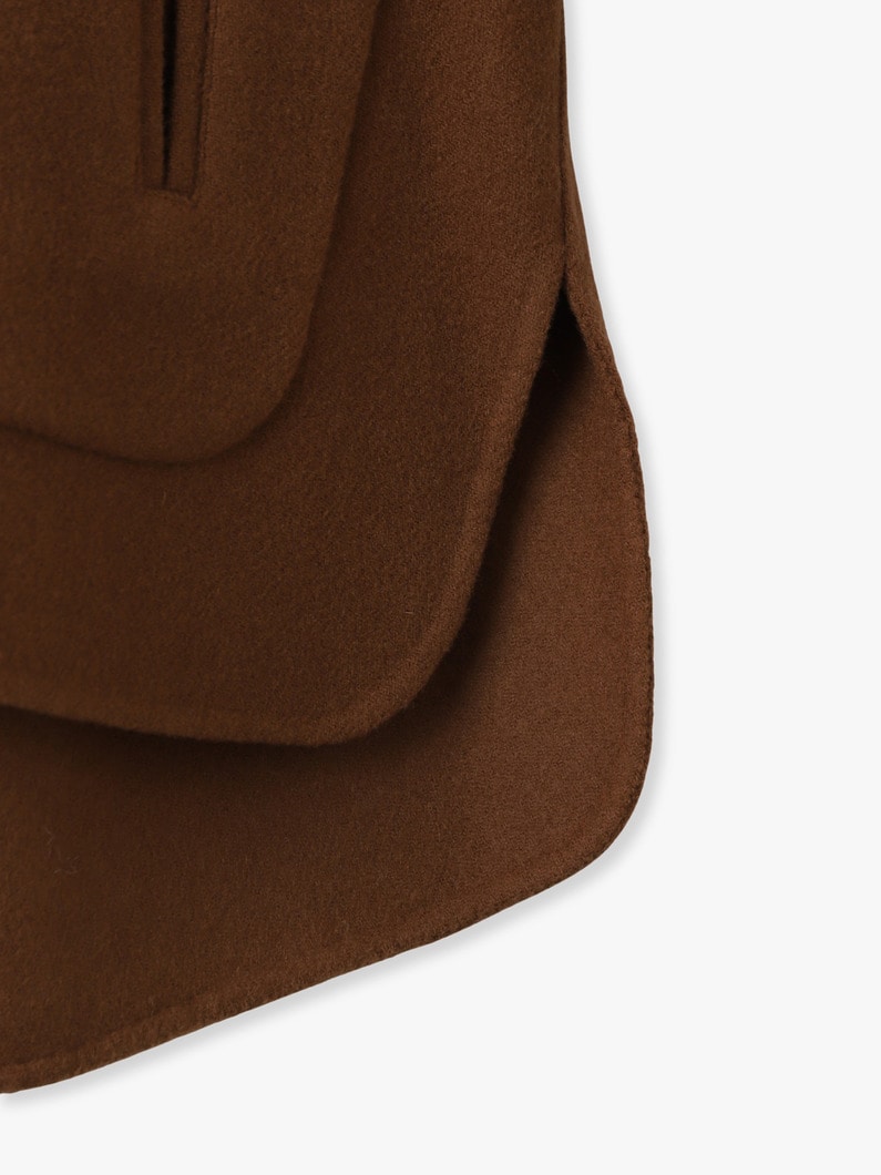 ジロンラムメルトン ムートンカラー ショートコート（ブラウン）（プレオーダー） 詳細画像 brown 3