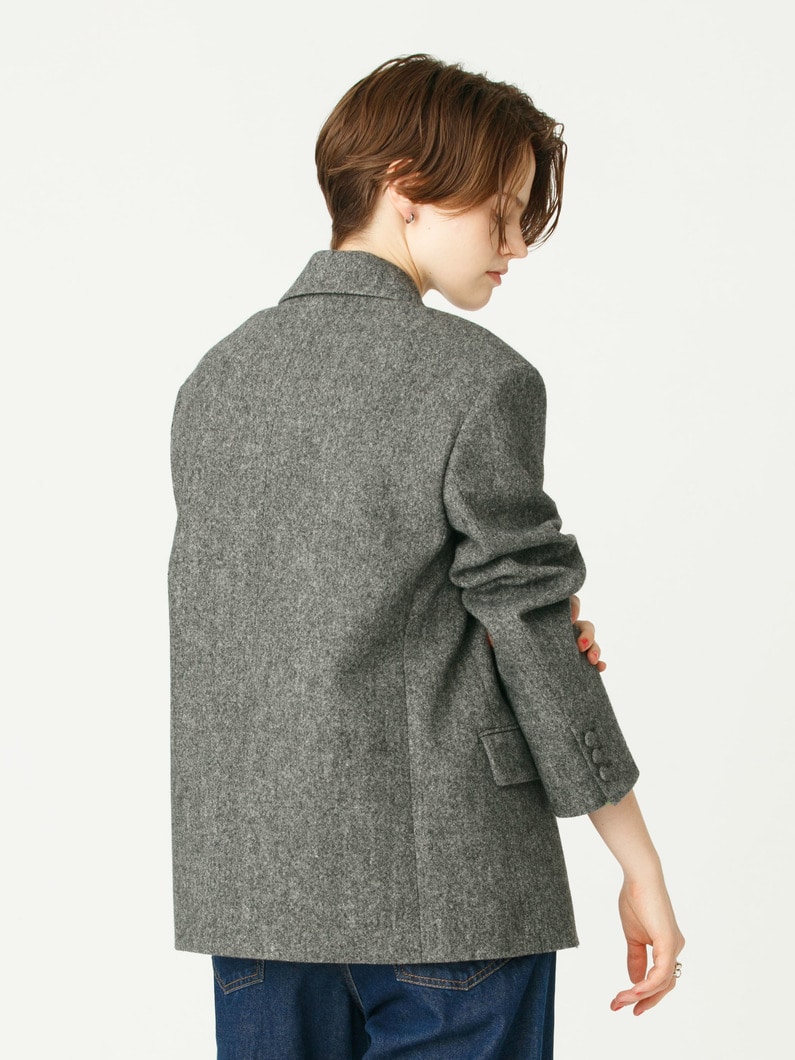 ホームスパン オーバーサイズ ジャケット 詳細画像 gray 5