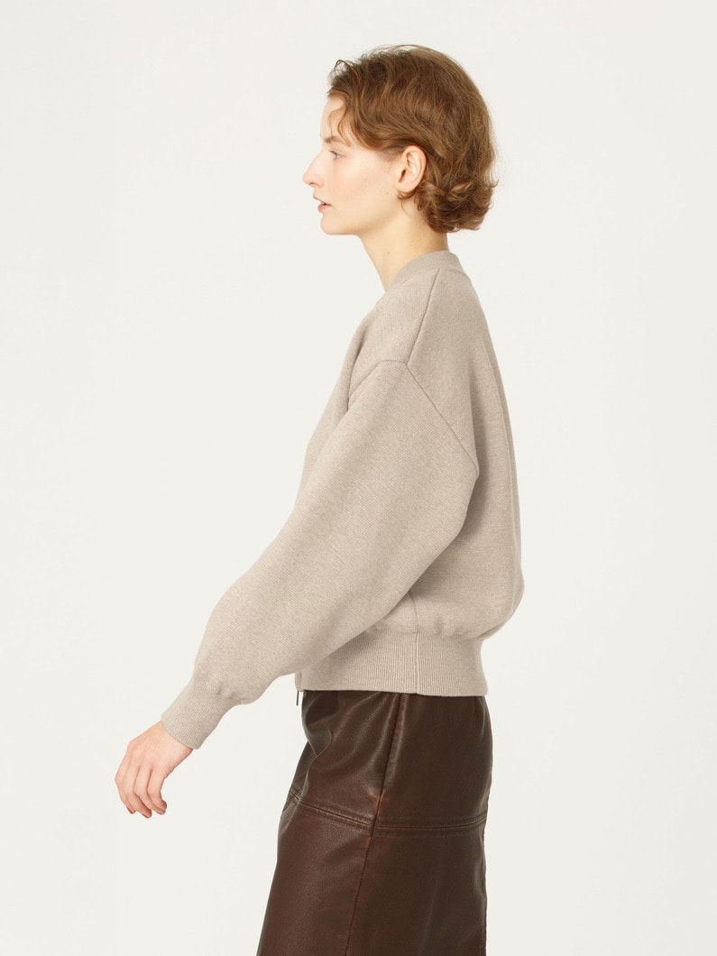 ジップアップ ニット ジャケット 詳細画像 beige 2
