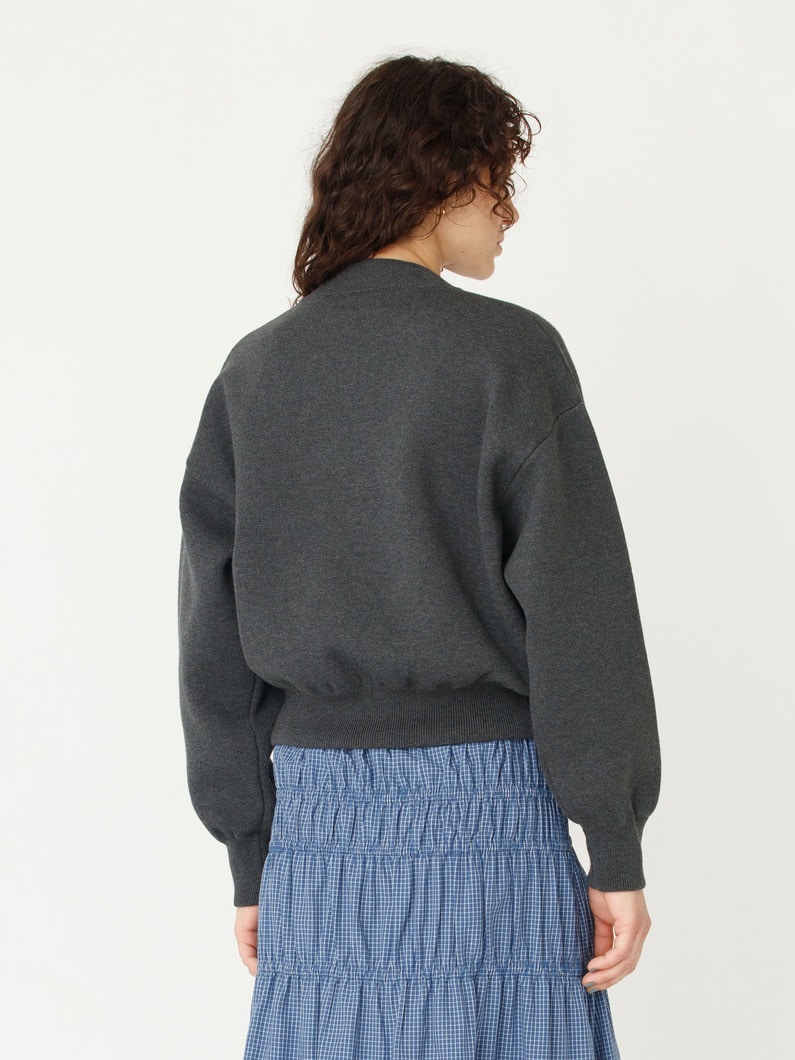 ジップアップ ニット ジャケット 詳細画像 charcoal gray 2