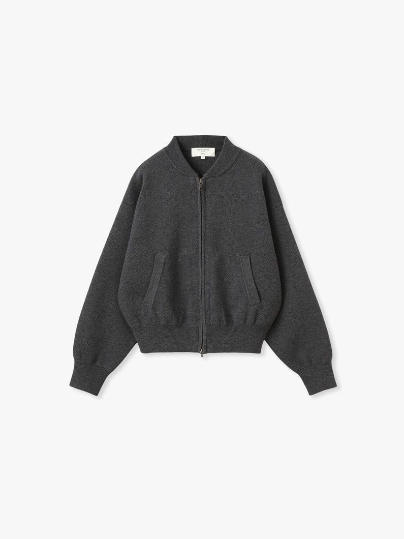 ジップアップ ニット ジャケット 詳細画像 charcoal gray 9