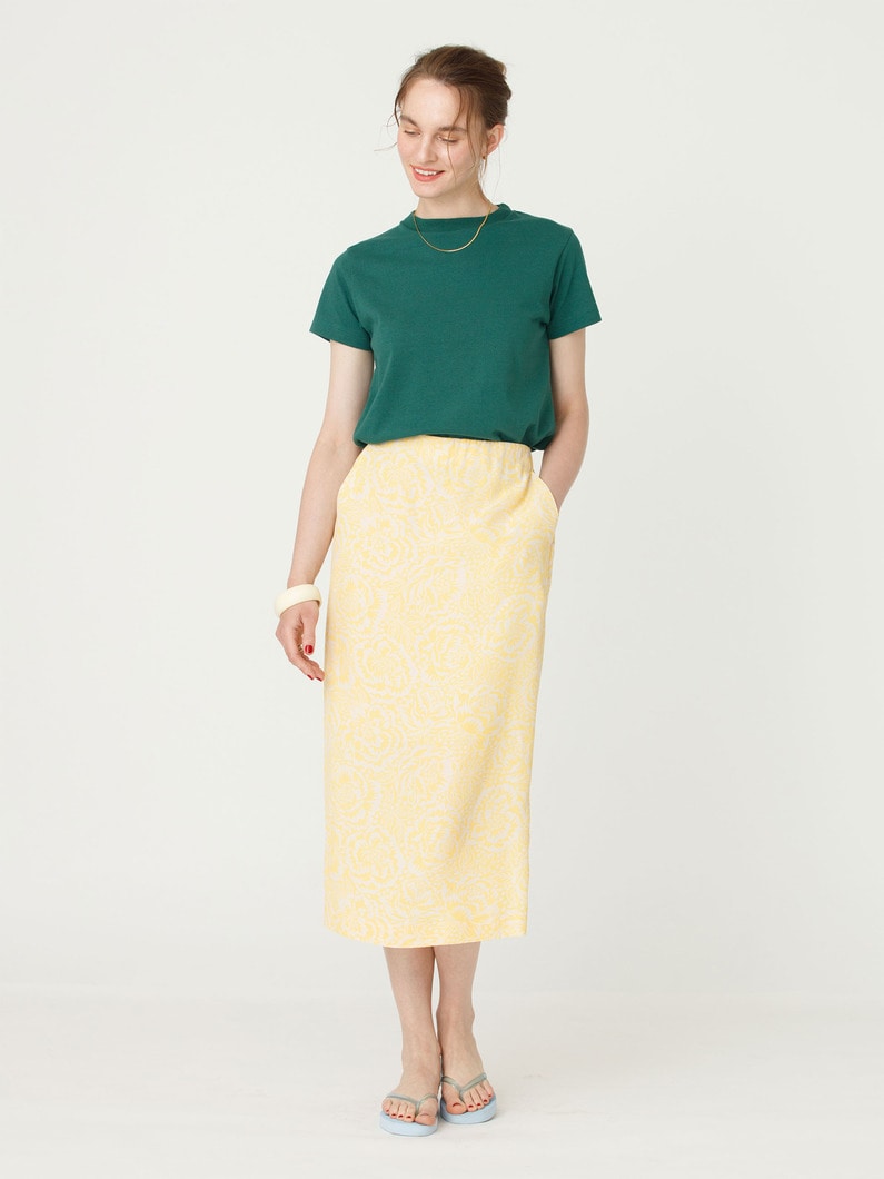 リバティ プリント タイトスカート 詳細画像 yellow 1