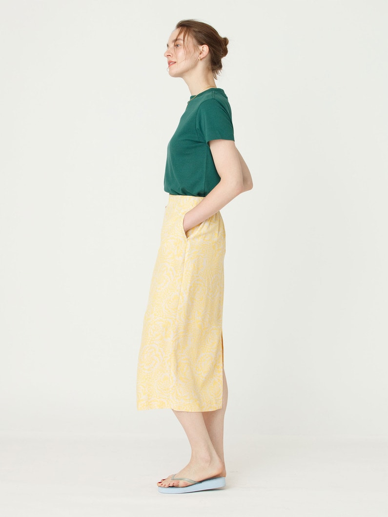 リバティ プリント タイトスカート 詳細画像 yellow 2