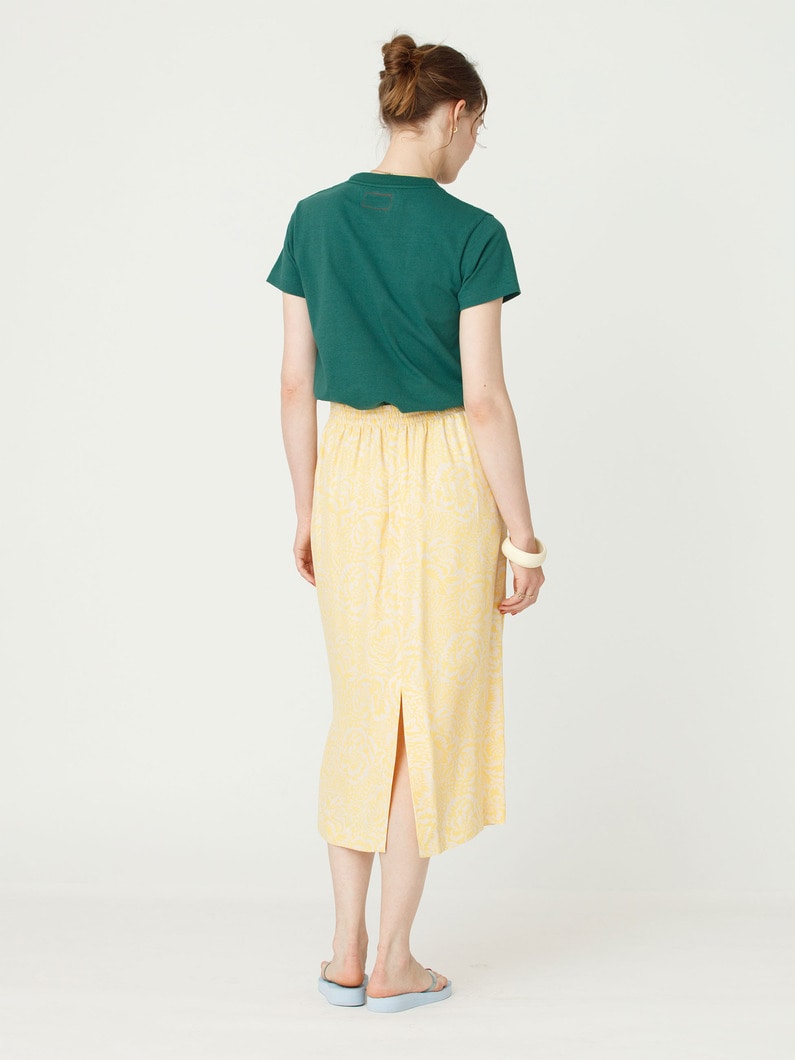 リバティ プリント タイトスカート 詳細画像 yellow 3