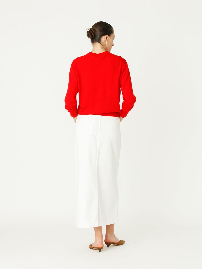 12オンス デニムスカート 詳細画像 white 3