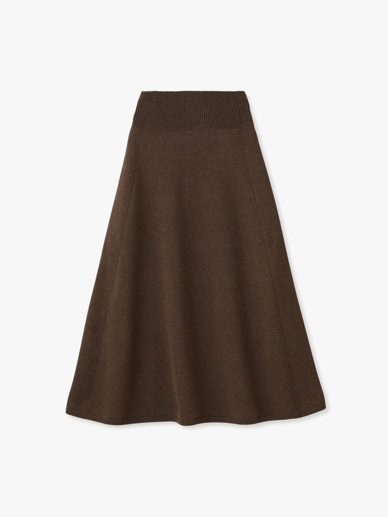 スーパーファインウール ニット スカート 詳細画像 brown 1