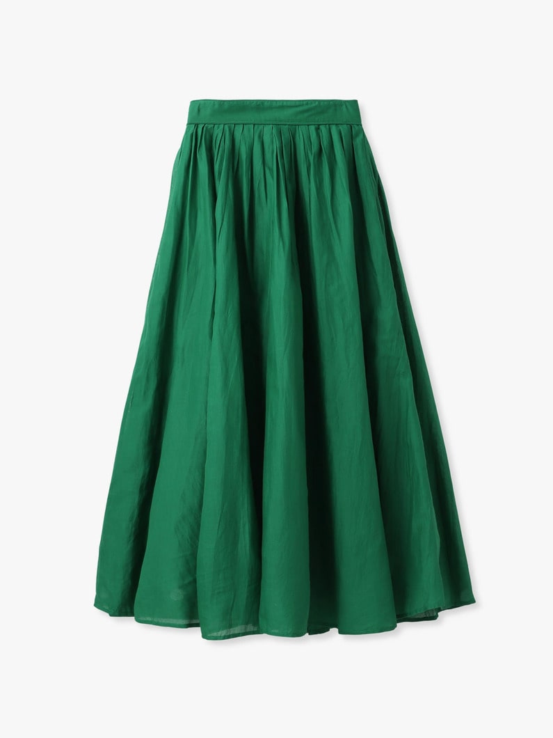 シアー タック ギャザー スカート 詳細画像 green 4