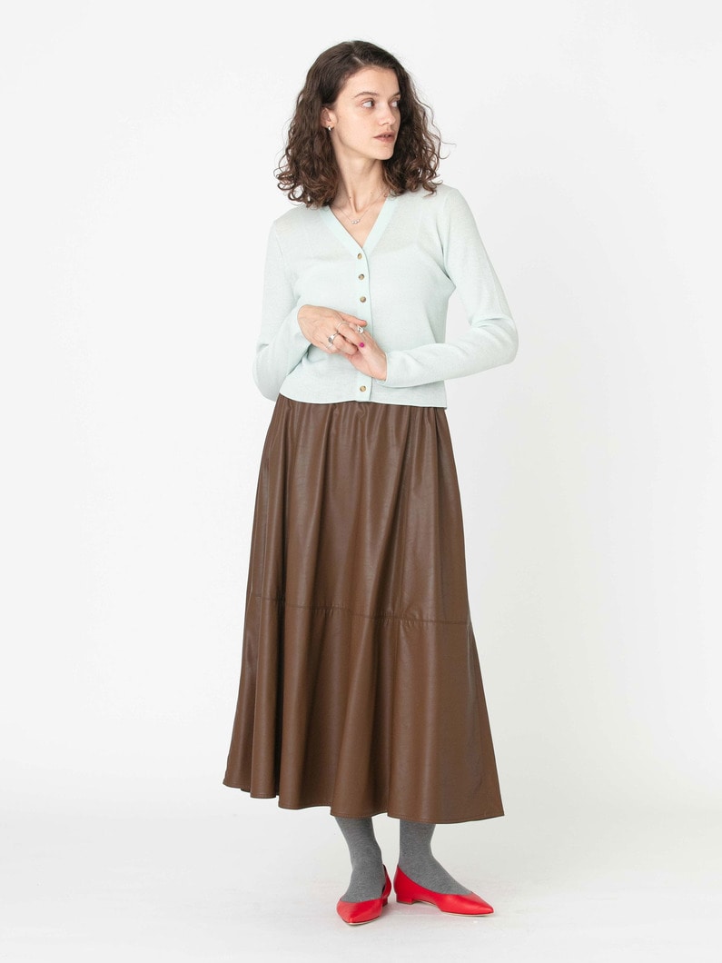 フェイクレザー スカート 詳細画像 brown 4