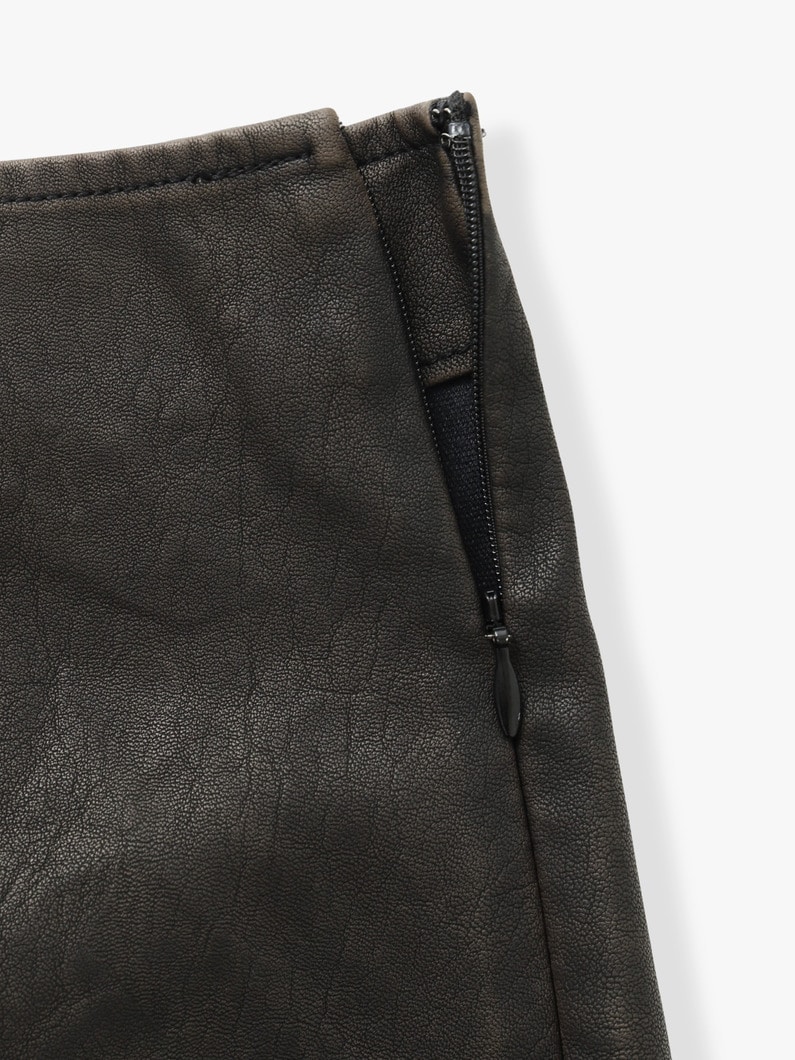 フェイクレザー ミニスカート 詳細画像 brown 2